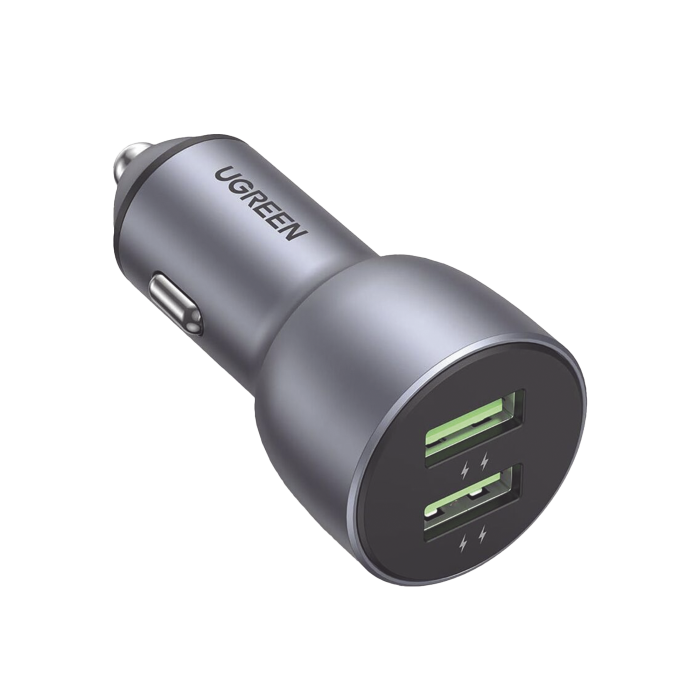 Cargador de Auto 36W | 2 Puertos USB-A | Carga Rapida | Compatible con Vehi­culos de 12 y 24 VCD | PD3.0 + QC3.0 | Chip Inteligente | Disei±o Compacto | Mayor Eficiencia Energetica | Aleacion de Aluminio. - Image 1