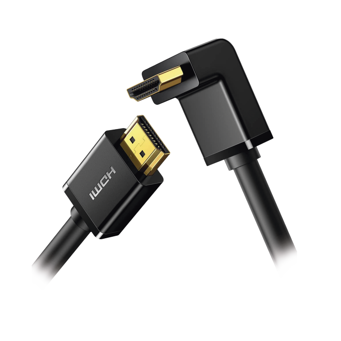 Cable HDMI 2.0 en Angulo de 90Â° / 3 m / 4K@60Hz / HDR / 3D / HEC (Canal Ethernet HDMI) / ARC (Canal de Retorno de Audio / CEC / 32 canales de Audio / HDCP 2.2 / Dolby Atmos / 18 Gbps / Blindaje Miºltiple - Image 1