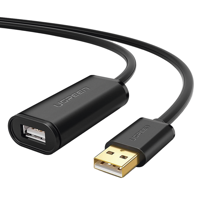 Cable de Extension Activo USB 2.0 / 10 Metros / Macho-Hembra / Booster individual FE1.1S incorporado / Velocidad de hasta 480 Mbps / Ideal para impresoras, consolas , Webcam, etc. - Image 1