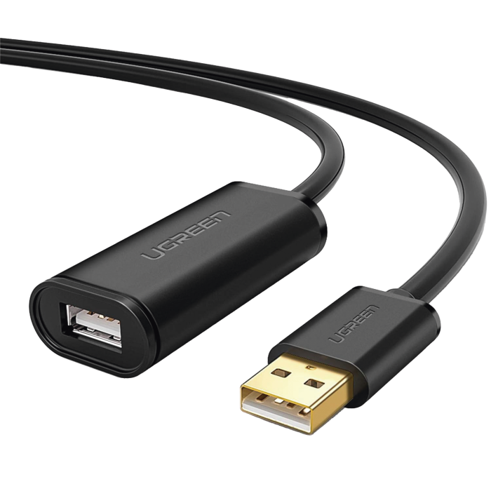 Cable de Extension Activo USB 2.0 / 30 Metros / Macho-Hembra / Booster individual FE1.1S incorporado / Velocidad de hasta 480 Mbps / Ideal para impresoras, consolas , Webcam, etc. - Image 1