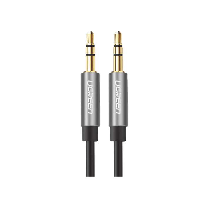 Cable Auxiliar 5 Metros / Conector 3.5mm a 3.5mm / Macho a Macho / Cubierta de TPE / Carcasa de Aluminio / Color Negro - Image 1