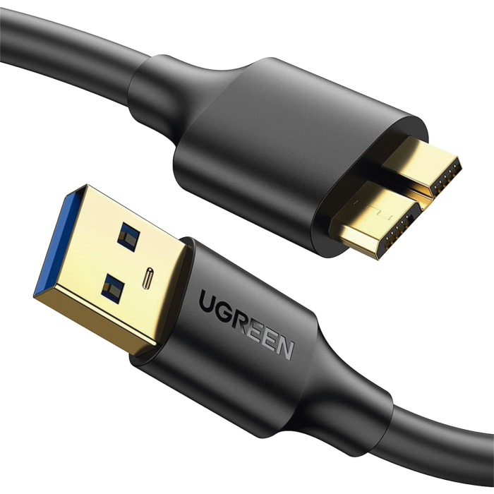 Cable Adaptador USB-A 3.0 a Micro USB 3.0 / 0.5 Metros / Carga y Sincronizacion de Datos / Velocidad de hasta 5 Gbps / Blindaje Interior Miºltiple / Niºcleo de Cobre Estai±ado de 22 AWG / Compatibilidad Universal. - Image 1