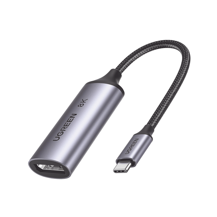 Cable Adaptador USB-C a DP 1.4 | 8K@60Hz | 4K@240Hz | Compatible con Thunderbolt 3 & 4 | HDR | eARC | DTS | Dolby | 3D | ALLM | VRR | Admite Multi-Stream (MST) | Longitud del cable 10cm | Caja de Aluminio. - Image 1