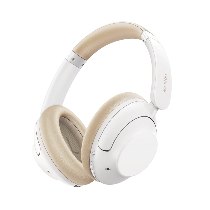 Audi­fonosInalambricos | HiTune Max5 | Bluetooth | 3.5mm | Sonido Hi-Res | CancelacionActiva de Ruido (ANC) de hasta 43dB | Autonomi­a de 90 horas | Disei±o Ajustable| Almohadillas Suaves | Color Blanco. - Image 1