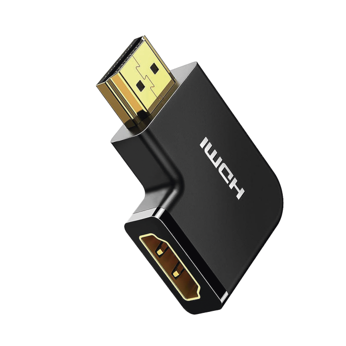 Adaptador HDMI Tipo L Macho a Hembra / Hacia Abajo / HDMI 2.0 4K@60Hz / Proporciona Flexibilidad Sin Doblar los Cables HDMI - Image 1