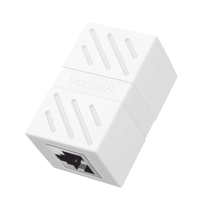 Acoplador (Extensor de Cable Ethernet RJ45 a RJ45) | 1000Mbps | Compatibilidad con Cat7 Cat6A Cat6 Cat5e | Compatible con POE | Igni­fugo | ABS | Color Blanco. - Image 1
