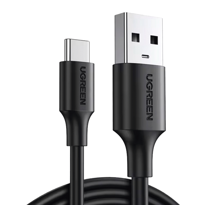 Cable USB-A a USB-C | 1 Metro | Carga y Sincronizacion de Datos | Carga Rapida 60W | Datos 5 Gbps | QC 3.0/2.0 | FPC | AFC | Proteccion Integrada | Duradero y Flexible| Caja ABS | Cubierta de TPE | Color Negro. - Image 1