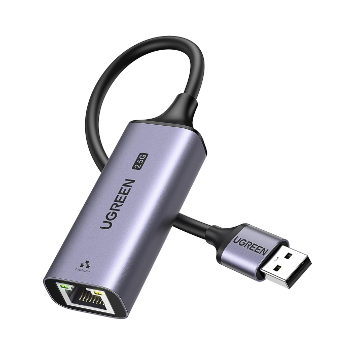 Adaptador USB-A 3.0 a Ethernet 2.5G | Chip de išltima Generacion RTL8156BG | Indicadores Led | Caja de Aluminio | Disei±o Reforzado | Compacto y Portatil | Compatible con Laptop /PC/NAS/Enrutador/Switch de Ethernet, etc. - Image 1