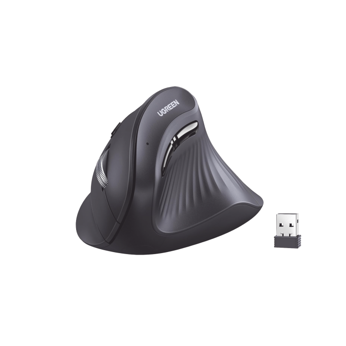 Mouse Inalambrico en Angulo Vertical | 2.4G & Bluetooth | Conecta 3 dispositivos Simultaneamente | 4 Niveles de DPI | Clic Silencioso | 5 botones Silenciosos | Soporta Win, Mac, Linux & Chrome. - Image 1