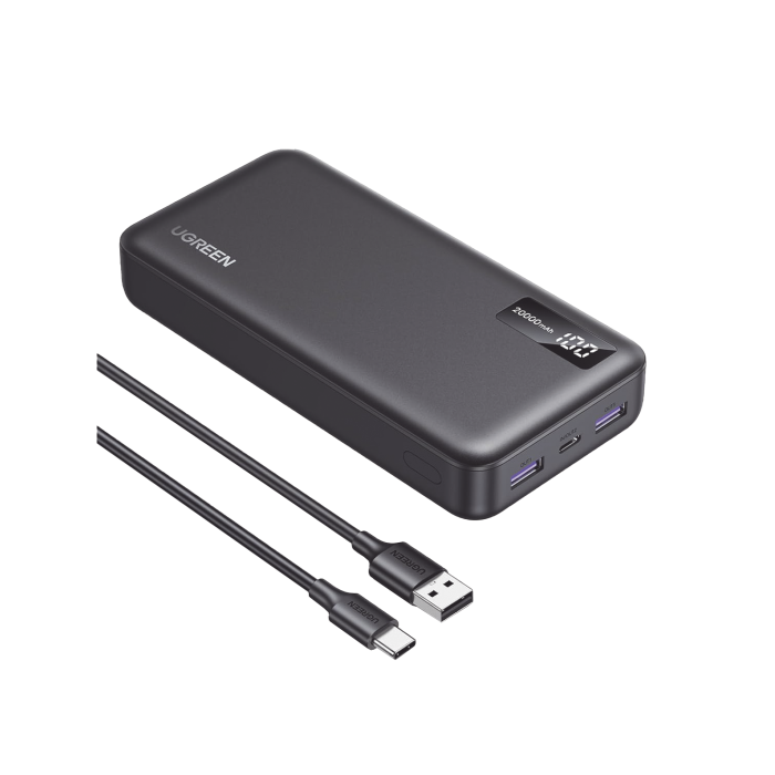 Power Bank 20000mAh | 22.5W | 1 USB-C | 2 USB-A | PD3.0 | QC4.0/3.0/2.0 | FPC | AFC | SPC | PPS | Carga 3 veces mas Rapido | Proteccion Integrada| Material Ignifugo | UL94 V-0 | Pantalla Inteligente | Aprobado por Aeroli­neas. - Image 1