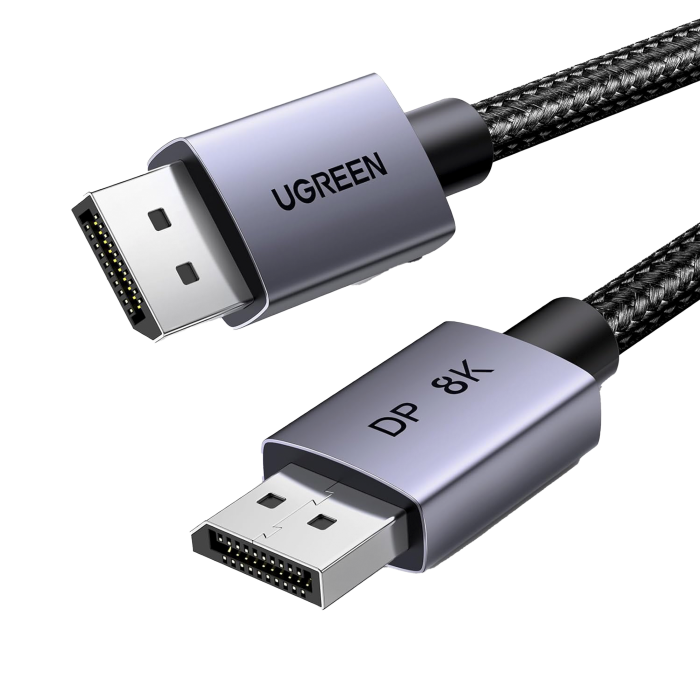 Cable DisplayPort 1.4 | 3 metros | Resolucion 8K@60Hz | Blindaje interno Miºltiple | 3D/HDR+/HDCP | 32.4 Gbps | FreeSync G-Sync | Certificado VESA | Niºcleo de Cobre Estai±ado | Malla de Nylon | Carcasa de Aluminio. - Image 1