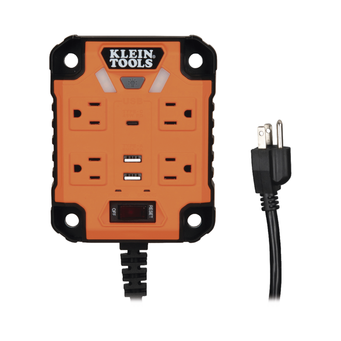Multicontacto Powerbox 1, con 4 Salidas 120 Vca, 2 USB-A / 1 USB-C, Luces LED Integradas y Soporte Magnetico - Image 1