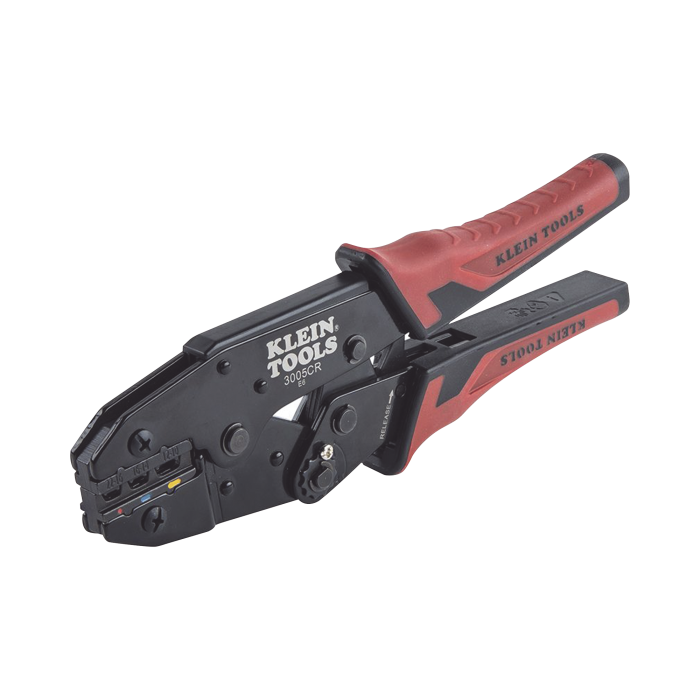 Pinza Ponchadora para Terminales con Aislamiento en Cable de Cobre Solido y Trenzado de 10-22 AWG. - Image 1