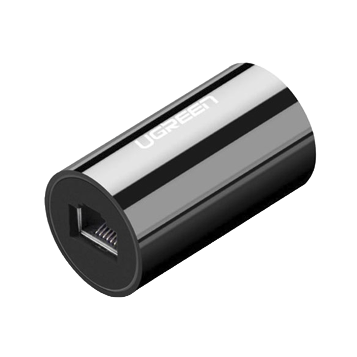 Acoplador y Protector (Extensor de Cable Ethernet RJ45) | 1000Mbps | Compatibilidad con Cat7/Cat6/ Cat5e | Compatible con POE | Igni­fugo | ABS | Color Negro - Image 1