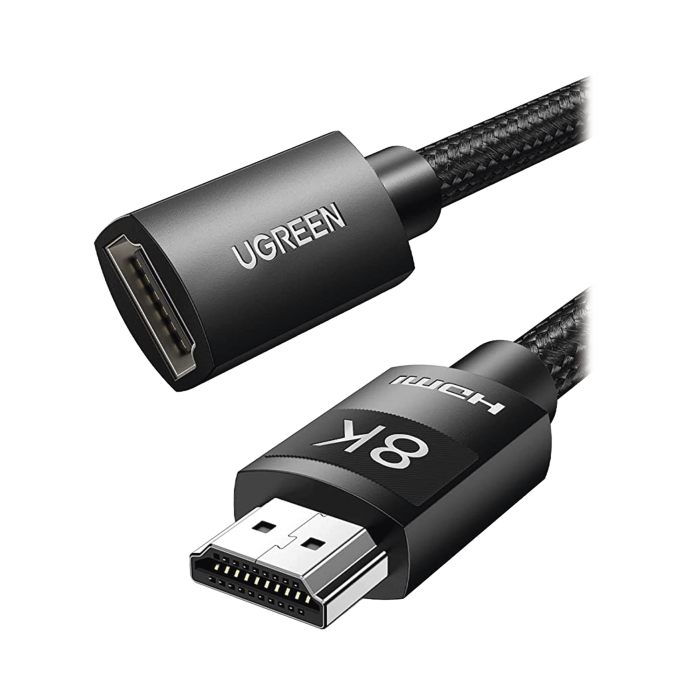 Cable de extension HDMI 8K / 1 Metro / Macho a Hembra / HDMI 2.1 / 8K@60Hz / Niºcleo de Cobre Puro 28AWG / Soporta la Conexion de hasta 3 Metros de largo en HDMI 2.1 - Image 1