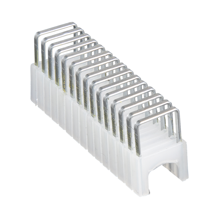 Paquete de 300 Grapas con Aislamiento, para Cables Coaxiales (RG59, RG6/6Q) y de Datos (CAT3/5e/CAT6/6A) de hasta 5/16'' i— 5/16'' (8 mm i— 8 mm) de tamai±o. - Image 1