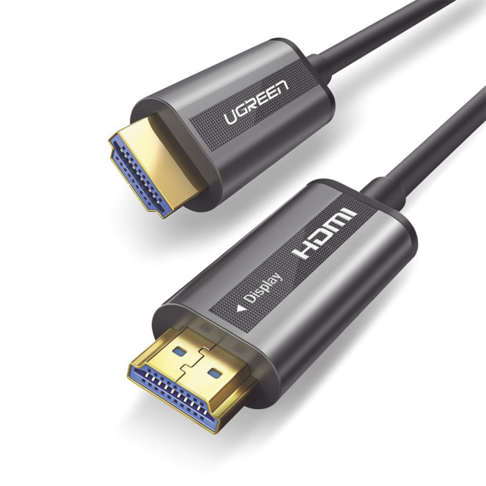 Cable HDMI de 15 Metros por Fibra optica 4K@60Hz | Fibra de 4 niºcleos + Cobre estai±ado de 7 niºcleos | Compatible con HDMI 2.0 | Alta velocidad 18 Gbps | 3D | HDR | Carcasa de Zinc | Premium | 2 Ai±os de Garanti­a. - Image 1
