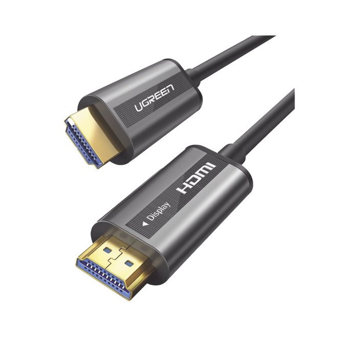Cable HDMI de 50 Metros por Fibra optica 4K@60Hz | Fibra de 4 niºcleos + Cobre estai±ado de 7 niºcleos | Compatible con HDMI 2.0 | Alta velocidad 18 Gbps | 3D | HDR | Carcasa de Zinc | Premium | 2 Ai±os de Garanti­a. - Image 1