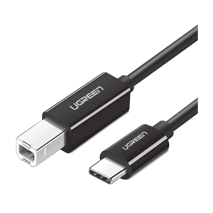 Cable de Impresora o escaner USB-C | 1m (6 pies) | USB Tipo C a USB 2.0 Tipo B | Soporta Thunderbolt 3 | Alta velocidad | DAC | Compatible con Brother HP, Canon, Lexmark, Epson, Dell, Xerox, Samsung, etc. - Image 1