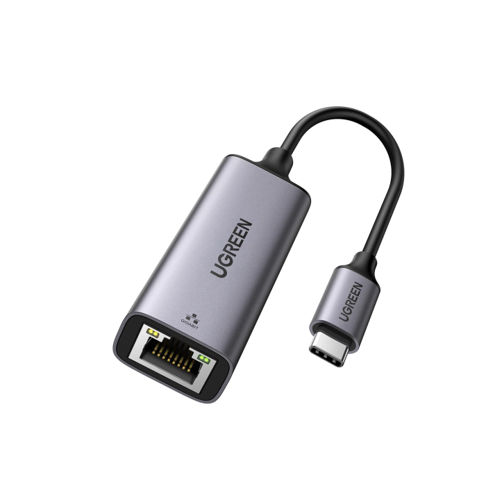 Adaptador de Red USB-C 3.1 (5 Gbps) a RJ45 | Thunderbolt 3 | Admite 10/100/1000 Mbps | Chip Inteligente | Amplia Compatibilidad | Caja de Aluminio | Longitud del cable 10 cm. - Image 1