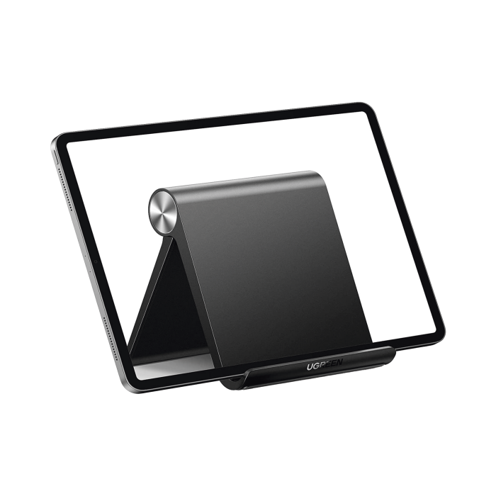 Soporte de Escritorio para Tablet / Ajustable de 0Â° a 100Â° / Goma Antiarai±azos / Antideslizante / Amplia Compatibilidad con dispositivos de 4'' a 13'' / Plegable / ABS / Color Negro - Image 1