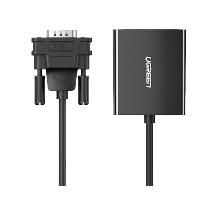 Entrada: VGA Macho / Salida: HDMI Hembra / Resolucion de 1080P@60Hz / Puerto Estereo de 3.5 mm / Plug and Play, Sin Controlador / Longitud del Cable 15 cm. / Incluye Cable de Alimentacion USB / Incluye Cable de Audio de 3.5mm. - Image 1