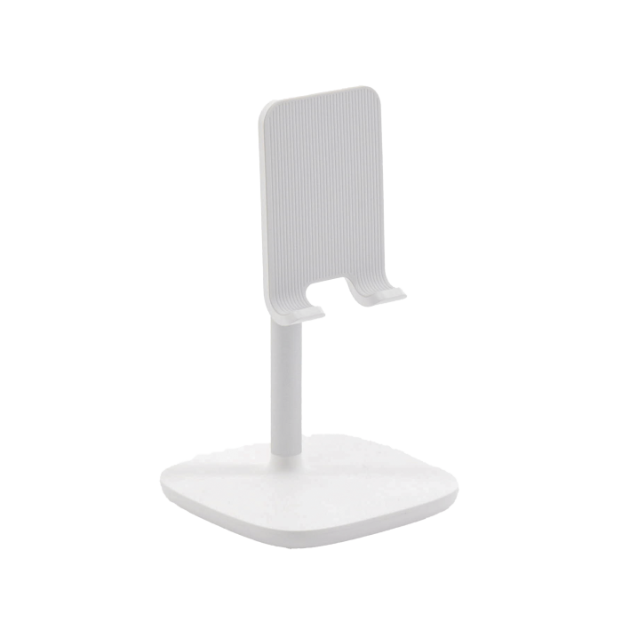 Soporte para Telefono Celular & Tablet / Ajustable de 5Â° a 45Â° / Base Antideslizante / Proteccion de Silicona / ABS / Amplia Compatibilidad con dispositivos de 4'' a 7.9'' / Color Blanco - Image 1