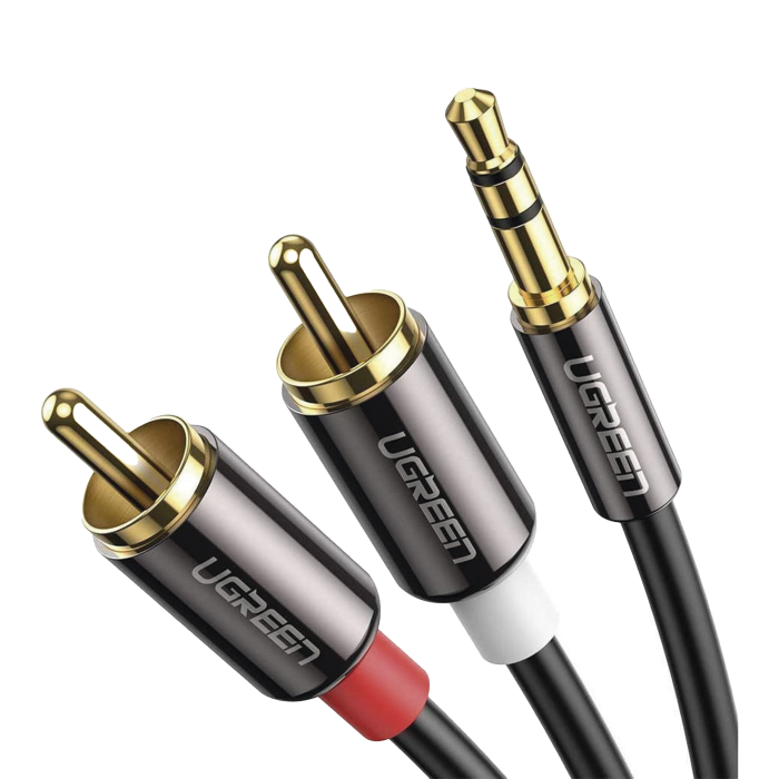 Cable Audio Premium Jack 3.5mm a 2 RCA / 10 Metros / Flexible / Doble Blindaje / Transferencia de Audio sin Perdidas / Caja de Aleacion de Cobre / Amplia Compatibilidad / Disei±o Duradero. - Image 1