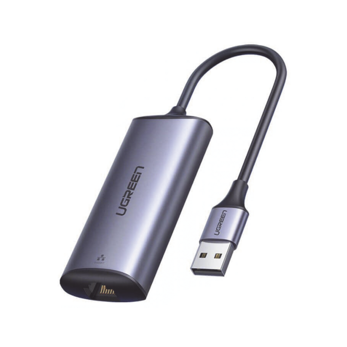 Adaptador de Red USB-A 3.0 a RJ45 / Admite 10/100/1000 Mbps y 2.5G / Caja de aluminio / Longitud del cable 10 cm / 1 a 1 - Image 1