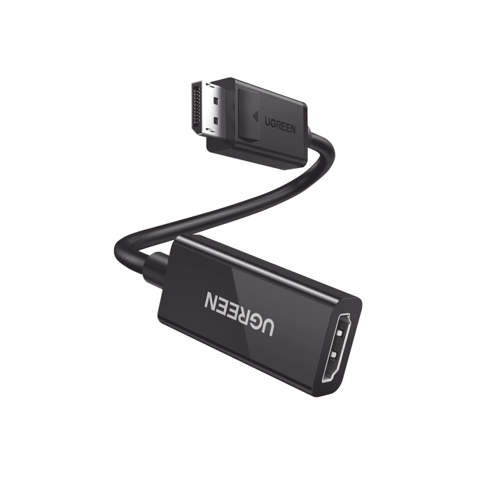 Convertidor DisplayPort a HDMI 4K@60Hz | 3D | HDR | Blindaje interno | Boton Liberador | Largo 25cm | Carcasa de ABS | Plug & Play. - Image 1