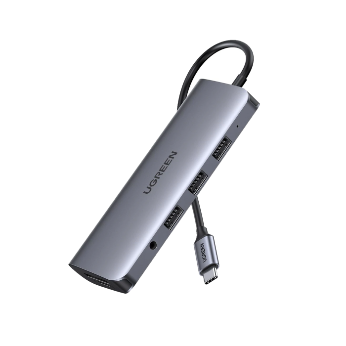 HUB USB-C (Docking Station) 10 en 1 | 3 USB-A 3.0 | USB-C PD Carga 100W | HDMI 4K@30Hz | RJ45 (Gigabit Ethernet) | VGA | Lector Tarjeta SD + Micro SD (TF) Uso Simultaneo | Jack Audio 3.5mm | Carcasa de Aluminio. - Image 1