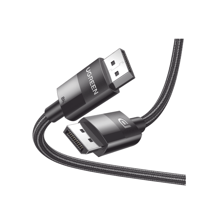 Cable DisplayPort 1.4 | Longitud 2m | Version DP1.4 | 8K 7680x4320 a 60 Hz | Soporta 3D | HDR | Blindaje Interno Miºltiple | Nylon Trenzado | Soporta 32.4Gbps. - Image 1