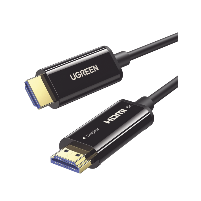 Cable HDMI de 20 Metros por Fibra optica 8K@60Hz / Fibra de 4 niºcleos + Cobre estai±ado de 7 niºcleos / Compatible con HDMI 2.1 / Alta velocidad 18 Gbps / 3D / HDR / Caja de Aleacion Zinc / Premium - Image 1