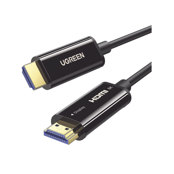 Cable HDMI de 30 Metros por Fibra optica 8K@60Hz / Fibra de 4 niºcleos + Cobre estai±ado de 7 niºcleos / Compatible con HDMI 2.1 / Alta velocidad 18 Gbps / 3D / HDR / Caja de Aleacion Zinc / Premium - Image 1