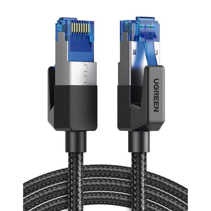 Cable Ethernet Cat8 CLASSâ? F/FTP Redondo con Malla de Nylon 1 Metro - Image 1