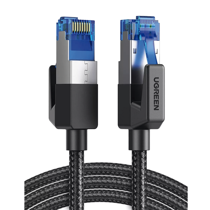 Cable Ethernet Cat8 CLASSâ? F/FTP Redondo con Malla de Nylon 5 Metros - Image 1