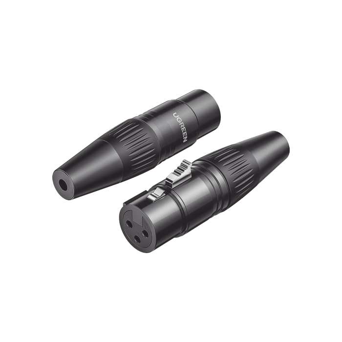 Conector de Audio XLR Tipo Canon Hembra / PVC / ABS / Aleacion Zinc / Anti Oxidante / Anti Caida / Sin Aflojarse /Apertura Ajustable de 6.0 a 7.0 mm / Soldable - Image 1