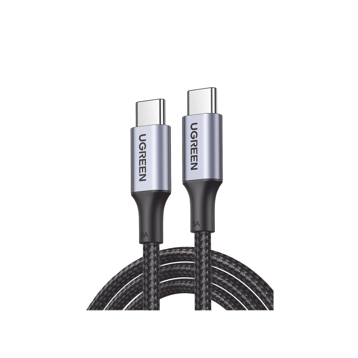Cable USB-C a USB-C | 3 Metros | Carga Rapida de hasta 100W | Transferencia de datos 480 Mbps | PD3.0 | QC4.0/3.0/2.0 | FPC | AFC | Proteccion Integrada| Caja de Aluminio | Nylon Trenzado | Amplia Compatibilidad | Color Negro. - Image 1