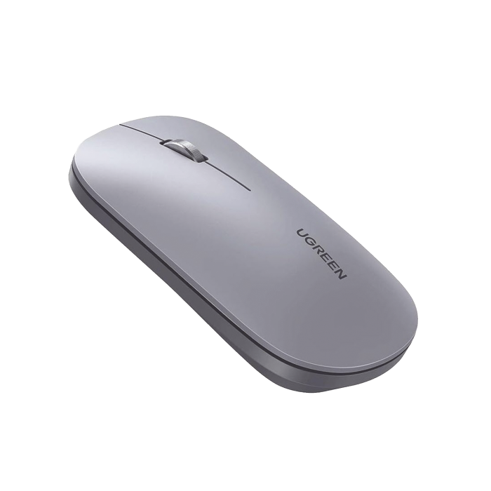 Mouse inalambrico 2.4 GHz | Ultra Delgado y Silencioso | DPI 1000/1600/2000/4000 (Ajustable) | Alcance 10m | Scroll de Aluminio | Adaptable a diferentes superficies | Disei±o suave al tacto | Contiene Receptor USB | Color Gris. - Image 1