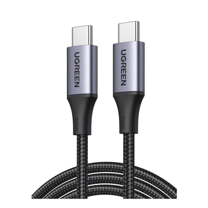 Cable USB-C a USB-C | 2 Metros | Potencia de Carga 240W | 48V/5A | PD3.1 /3.0 | 480 Mbps | Chip E-Market | Carcasa de Aluminio | Nylon Trenzado. - Image 1