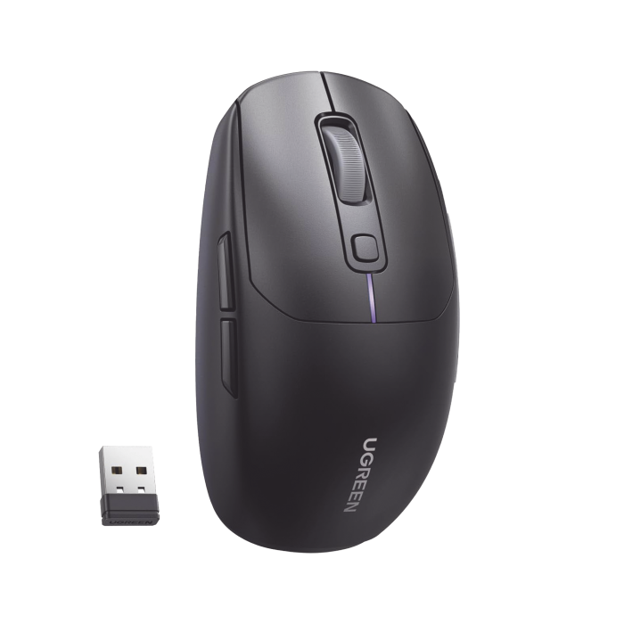Mouse Gaming Inalambrico| 5000 DPI | 5 Niveles de DPI |6 Botones | Recargable | Tri-Modo USB/BT/2,4 GHz | Disei±o Ergonomico | Alta Capacidad de Bateri­a | Luz Led | Compatible con Windows macOS Android iOS Linux. - Image 1