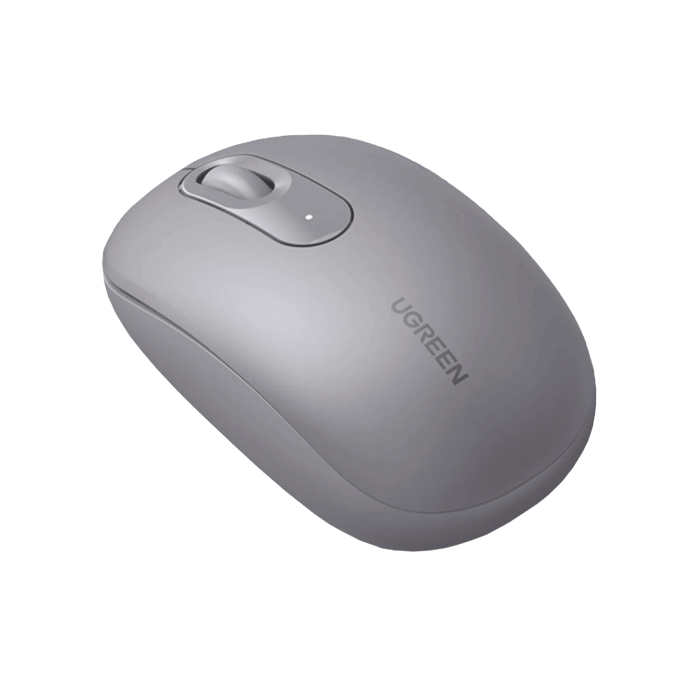 Mouse Inalambrico 2.4G 800/1200/1600/2400 DPI | Funcion de 3 botones | Alcance 10m | Silencioso | Ergonomico | Anti-cai­da y Anti-interferencias | Bateri­a Alcalina AA incluida | Color Grey. - Image 1