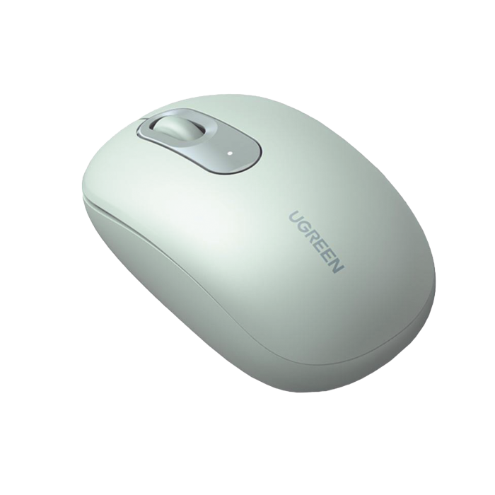 Mouse Inalambrico 2.4G 800/1200/1600/2400 DPI | Funcion de 3 botones | Alcance 10m | Silencioso | Ergonomico | Anti-cai­da y Anti-interferencias | Bateri­a Alcalina AA incluida | Color Green. - Image 1