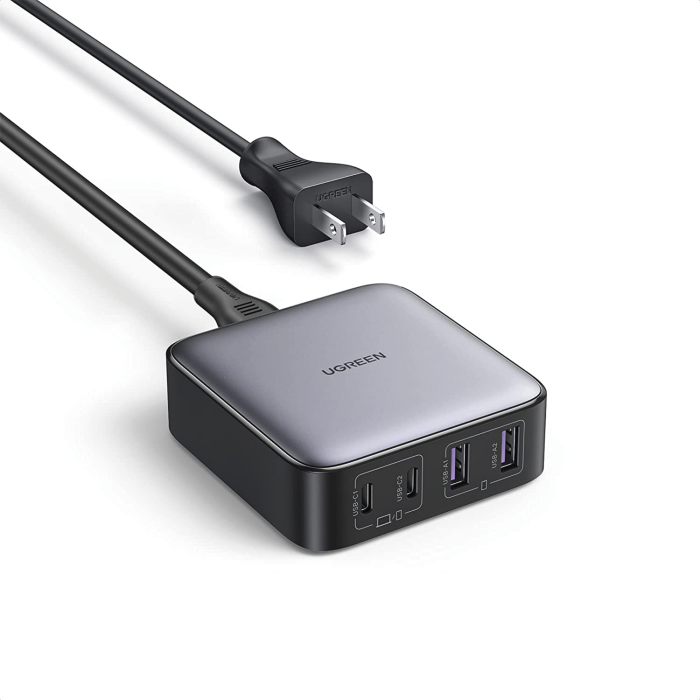 Cargador de escritorio de 65W | 4 Puertos de Carga Rapida | 2 USB-C | 2 USB-A | Tecnologi­a GaN II +SIC | Power Delivery 3.0 | Quick Charge 4.0 | Chip Confiable y Carga Inteligente | Optimiza la Experiencia de Carga. - Image 1