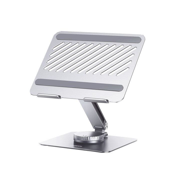 Soporte Giratorio de Aluminio para Laptop | Giratorio 360Â° | Funcion de Bloqueo | Soporta Laptops de 10 a 17.3''| Capacidad de Carga 5Kg | Excelente Estabilidad | Disei±o Ergonomico | Altura y Angulo Ajustable | Plegable y Port&amp - Image 1