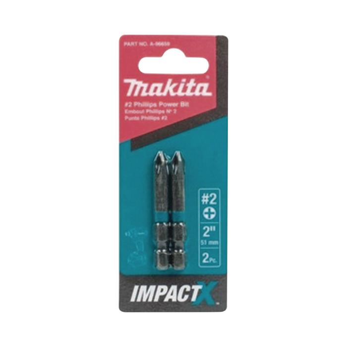 Punta phillips # 2 de 2" (51mm) impact-x punta ph2, blister con 2 piezas. - Image 1