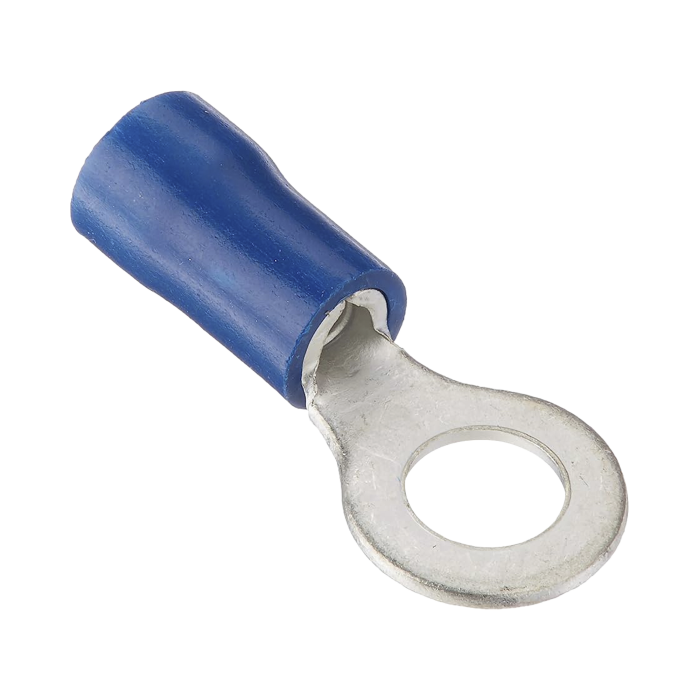Terminal tipo ojo / 1 / 4 " / 16 - 14 AWG / Aziºl / Paquete de 25 piezas. - Image 1