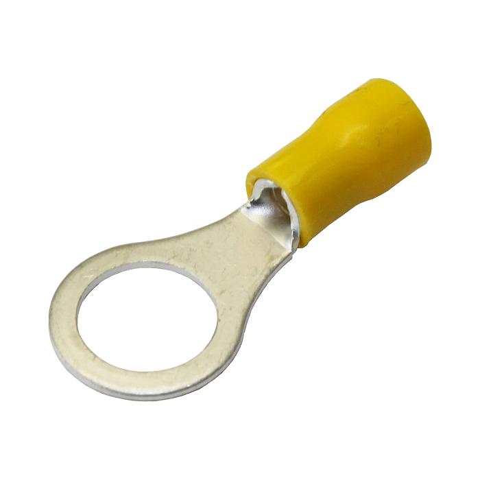 Terminal tipo ojo / 1 / 4" / 12 - 10 AWG / Amarillo / Paquete de 25 piezas. - Image 1