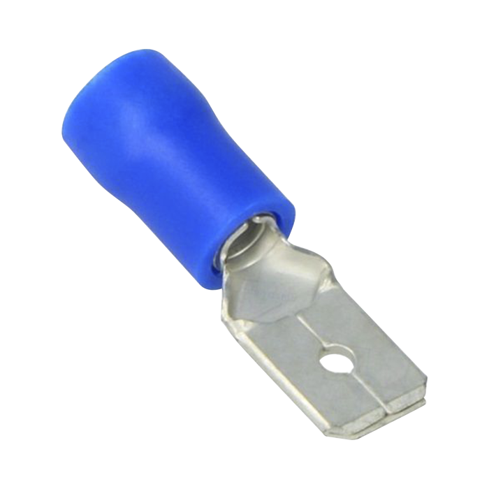 Terminal tipo macho aislada / 16 - 14 AWG / Aziºl / Paquete de 25 piezas. - Image 1
