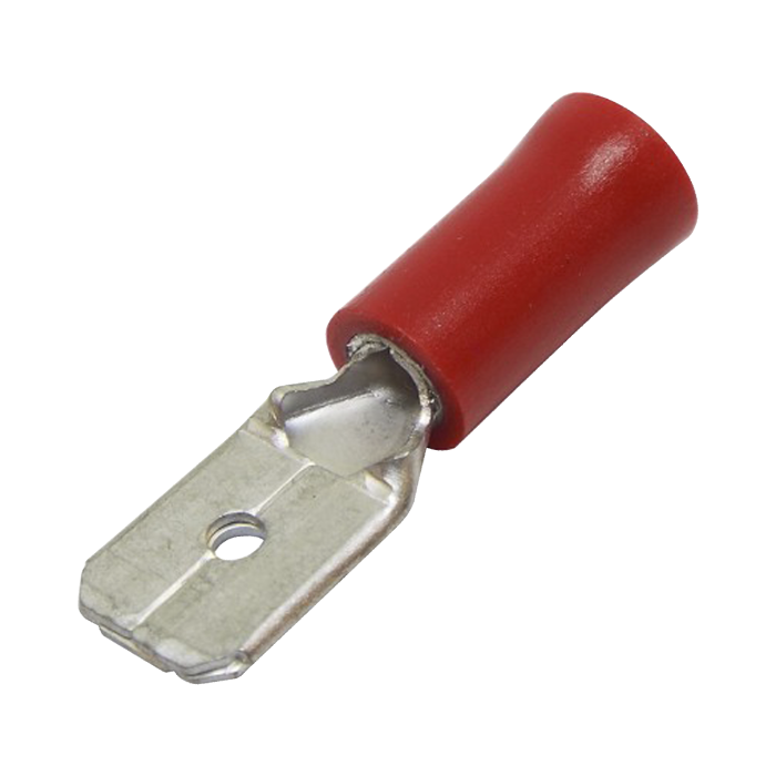 Terminal tipo macho aislada / 22 - 16 AWG / Rojo / Paquete de 25 piezas. - Image 1